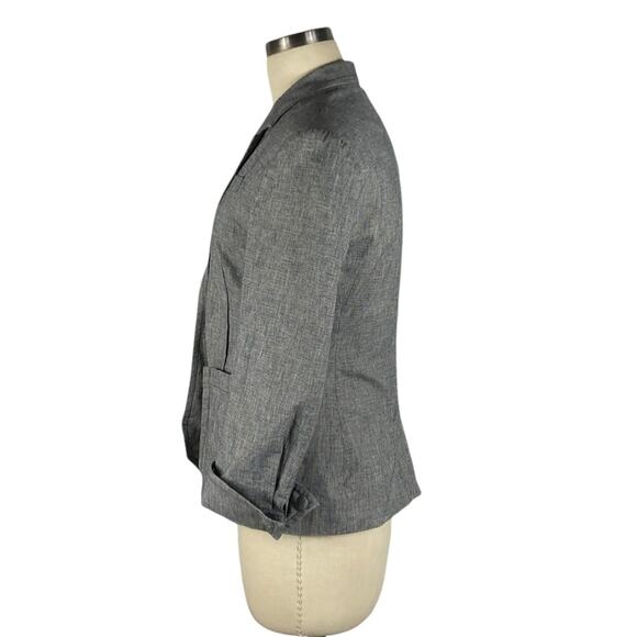 ATM ANTHONY THOMAS MELILLO Heathered Gray Blazer Jacket Button Size 8 Career - Picture 6 of 11